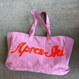 Panache apres ski pink orange tote bag purse